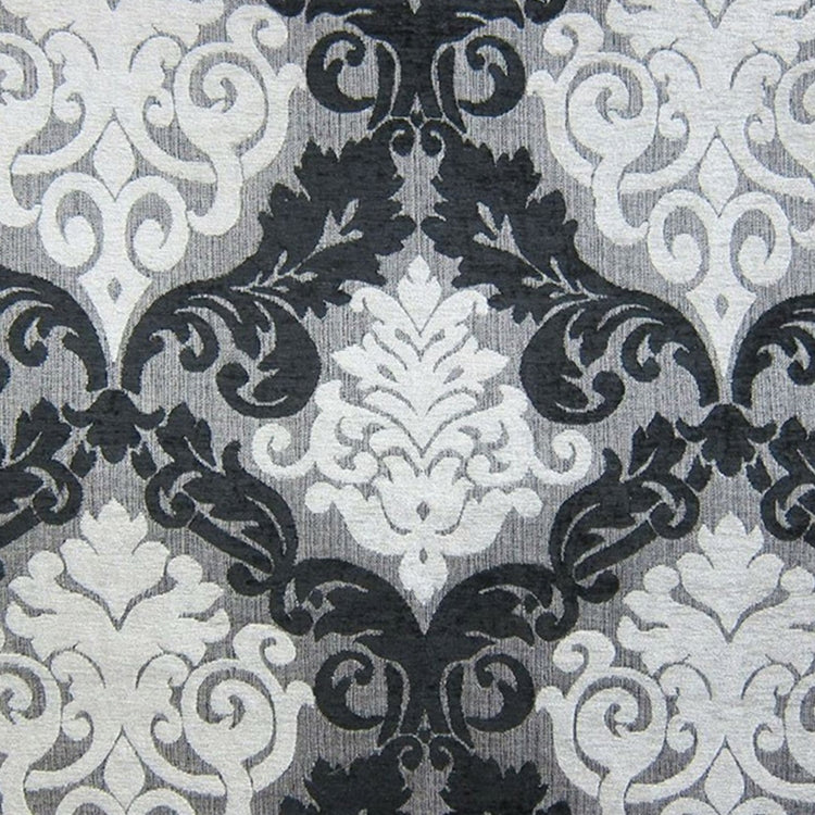 Glam Fabric Alexis Black - Chenille Upholstery Fabric