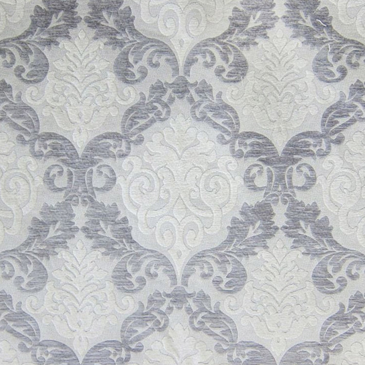 Glam Fabric Alexis Silver - Chenille Upholstery Fabric