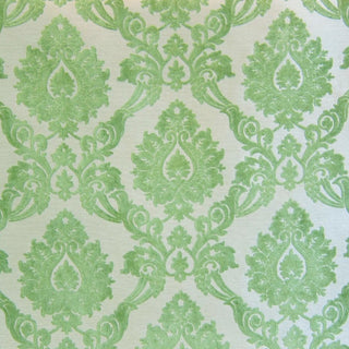 Glam Fabric Godiva Apple - Green Cut Velvet Upholstery Fabric
