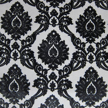 Load image into Gallery viewer, Glam Fabric Godiva Ebony - Black Cut Velvet Upholstery Fabric