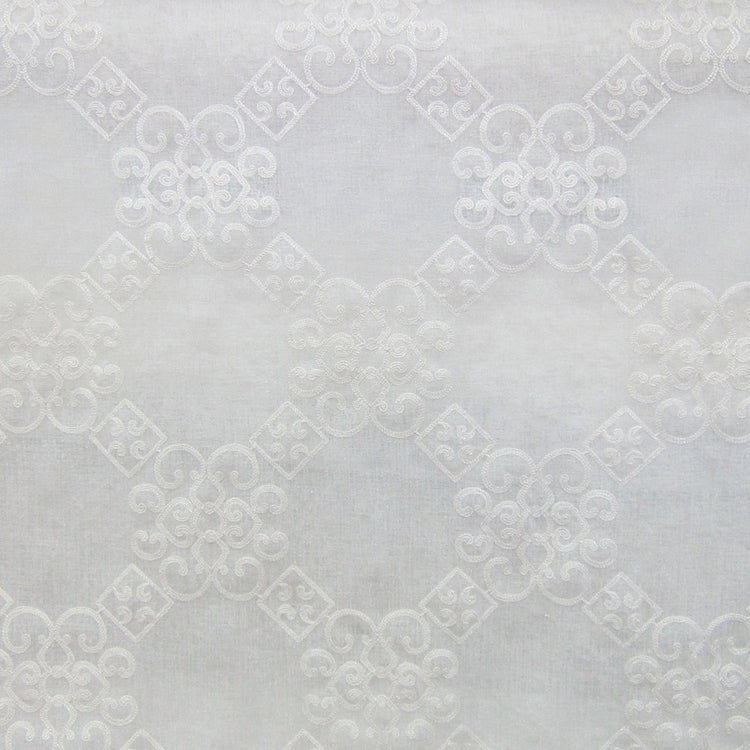 Glam Fabric Gisella White - Sheer Drapery Fabric