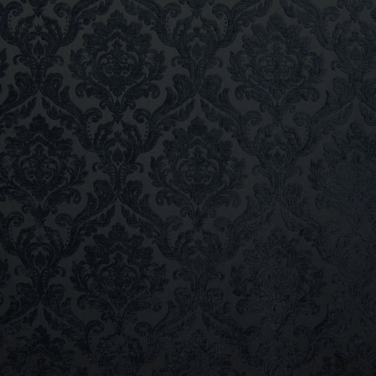 Glam Fabric Marcus Black - Chenille Upholstery Fabric