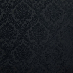 Glam Fabric Marcus Black - Chenille Upholstery Fabric