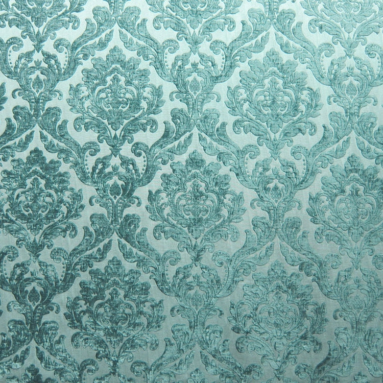 Glam Fabric Marcus Cerulean - Chenille Upholstery Fabric