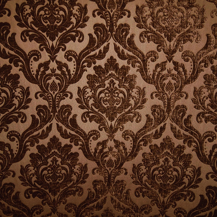 Glam Fabric Marcus Espresso - Chenille Upholstery Fabric