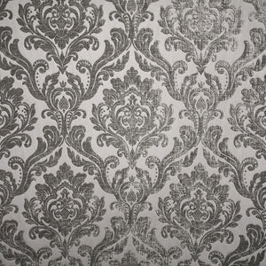 Glam Fabric Marcus Gray - Chenille Upholstery Fabric