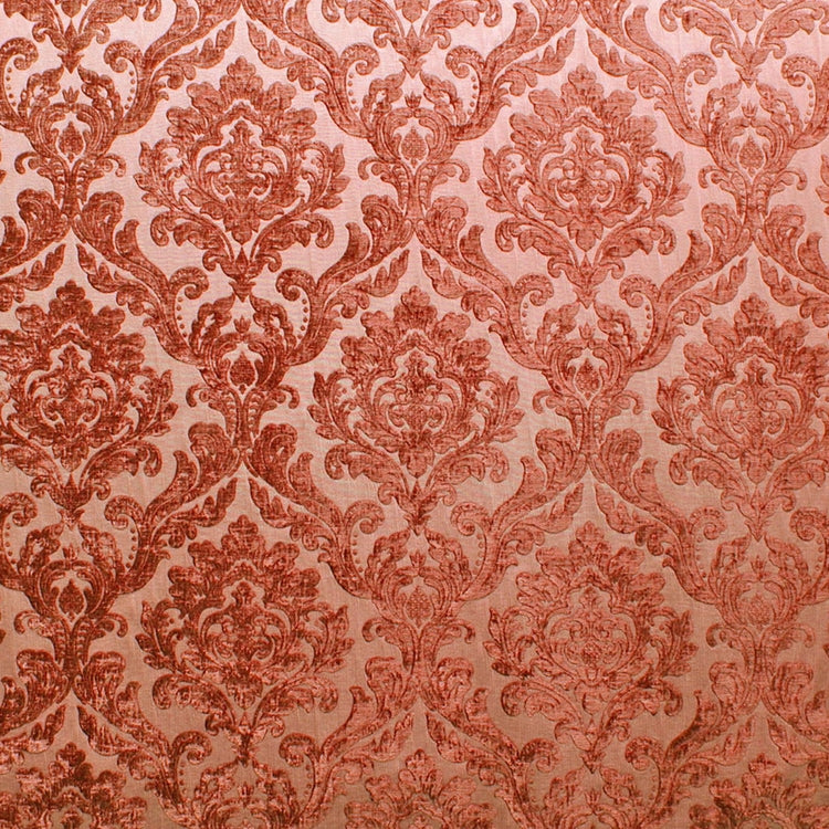 Glam Fabric Marcus Rust - Chenille Upholstery Fabric