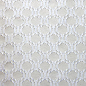 Glam Fabric Honeycomb Cream - Woven Upholstery Fabric
