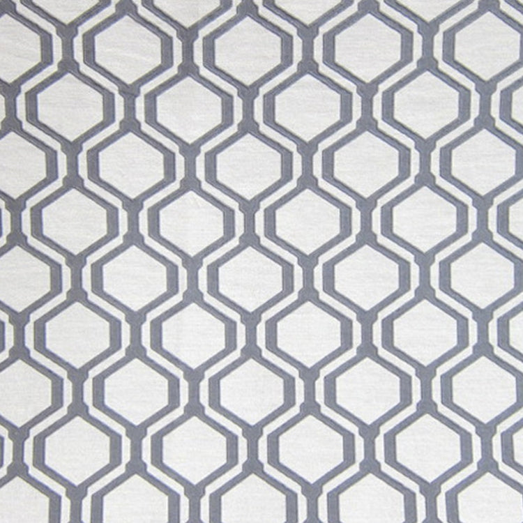 Glam Fabric Honeycomb Grey - Woven Upholstery Fabric
