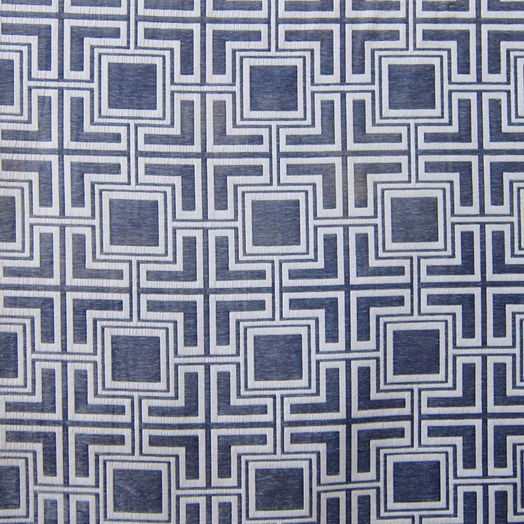 Glam Fabric Hollyhock Ocean - Chenille Upholstery Fabric