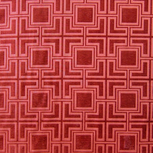 Glam Fabric Hollyhock Red - Chenille Upholstery Fabric