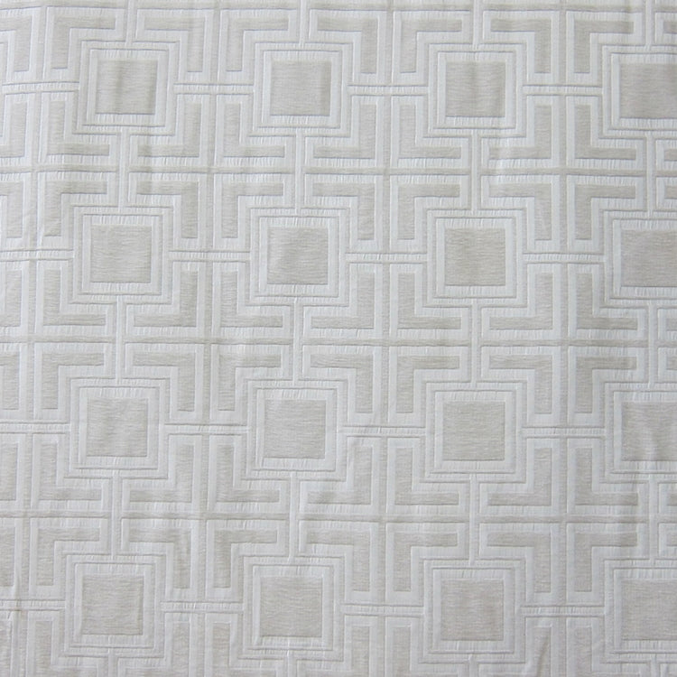 Glam Fabric Hollyhock White - Chenille Upholstery Fabric
