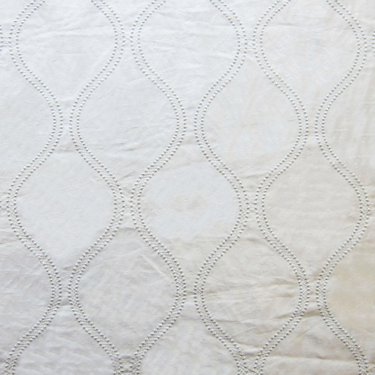 Glam Fabric Hour Glass Ivory - Woven Drapery Fabric