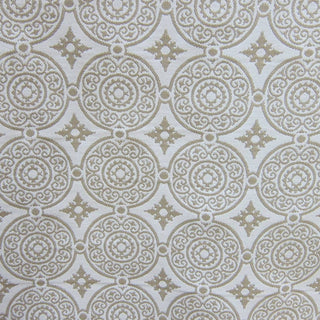 Glam Fabric Medallion Latte BACK - Outdoor Upholstery Fabric
