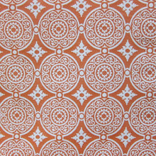 Load image into Gallery viewer, Glam Fabric Medallion Orange FRONT - Outdoor Upholstery Fabric