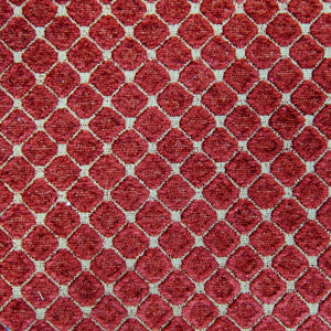 Glam Fabric Cobblestones Cranberry - Chenille Upholstery Fabric