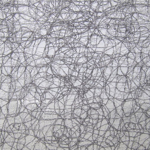 Glam Fabric Helix Aluminum - Sheer Drapery Fabric