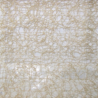 Glam Fabric Helix Champagne - Sheer Drapery Fabric