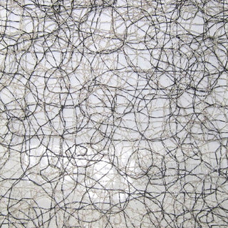 Glam Fabric Helix Onyx - Sheer Drapery Fabric