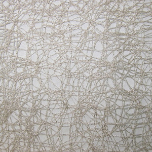 Glam Fabric Helix Oyster - Sheer Drapery Fabric