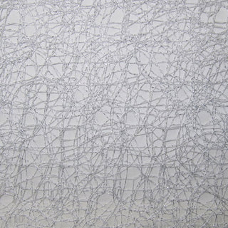 Glam Fabric Helix Silver - Sheer Drapery Fabric