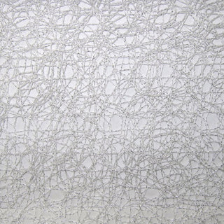 Glam Fabric Helix White - Sheer Drapery Fabric