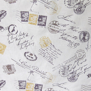 Glam Fabric Par Avion Espresso - Cotton Upholstery Fabric