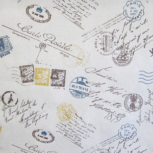 Glam Fabric Par Avion Truffle - Cotton Upholstery Fabric