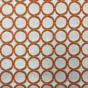 Glam Fabric Cirque Orange - Linen Upholstery Fabric
