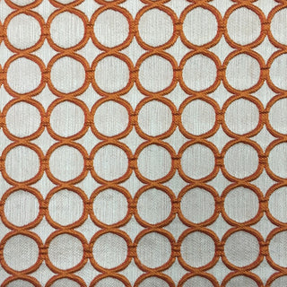 Glam Fabric Cirque Orange - Linen Upholstery Fabric