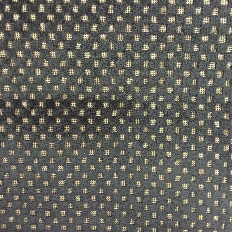 Glam Fabric Tartan Black  - Velvet Upholstery Fabric