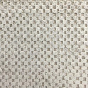 Glam Fabric Tartan Latte  - Velvet Upholstery Fabric