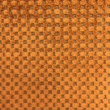 Load image into Gallery viewer, Glam Fabric Tartan Orange  - Velvet Upholstery Fabric