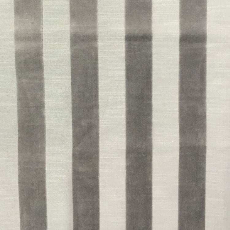 Glam Fabric Bande Gray  - Velvet Upholstery Fabric