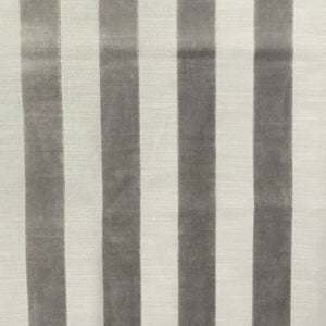 Glam Fabric Bande Gray  - Velvet Upholstery Fabric