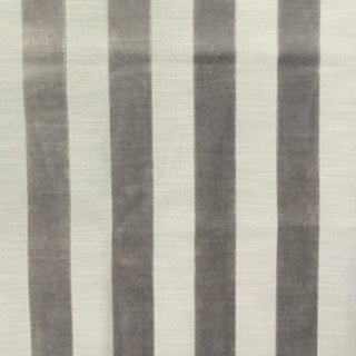 Glam Fabric Bande Gray  - Velvet Upholstery Fabric
