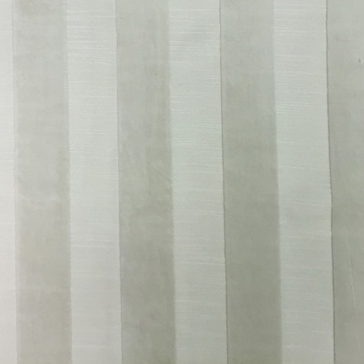 Glam Fabric Bande Ivory  - Velvet Upholstery Fabric
