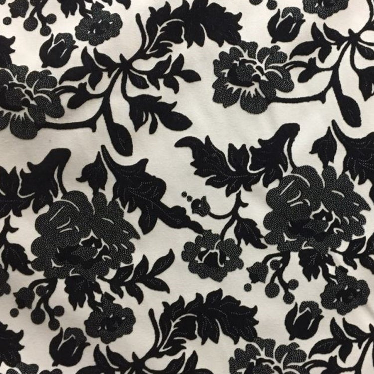 Glam Fabric Vidara Black - Velvet Upholstery Fabric