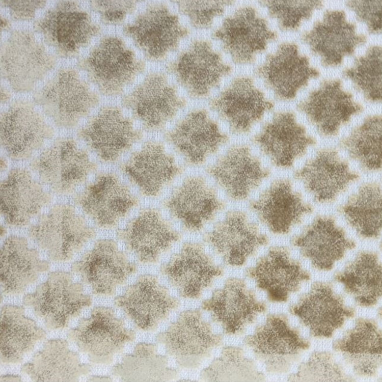 Glam Fabric Arcade Beige - Velvet Upholstery Fabric