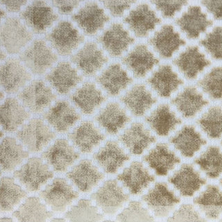 Glam Fabric Arcade Beige - Velvet Upholstery Fabric