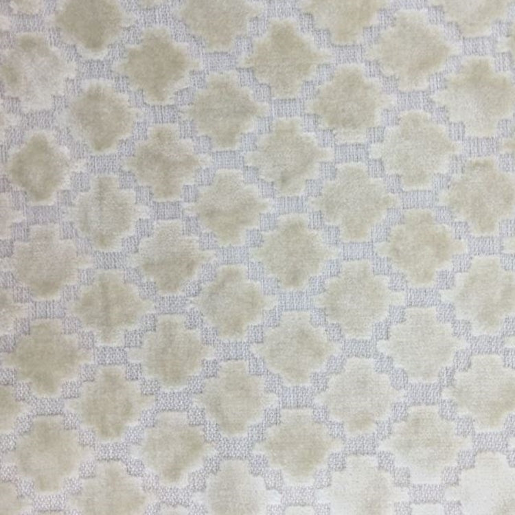 Glam Fabric Arcade Ivory - Velvet Upholstery Fabric