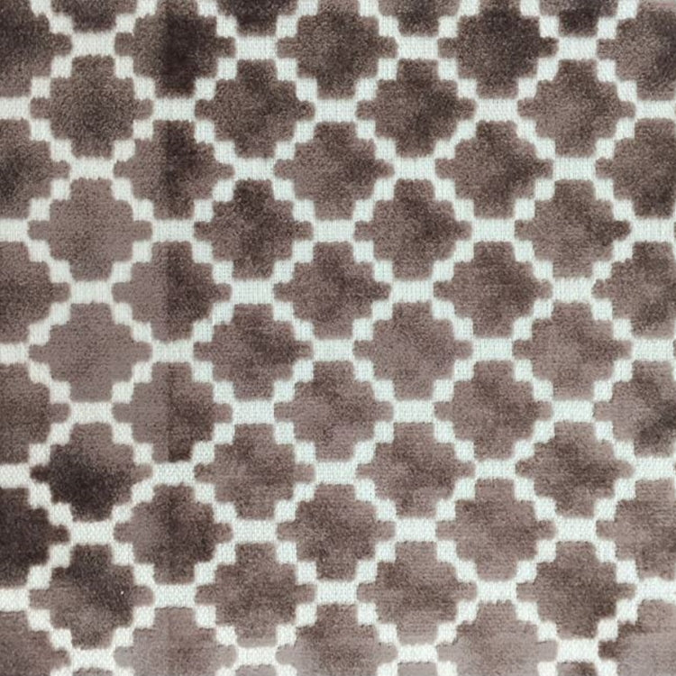 Glam Fabric Arcade Mocha - Velvet Upholstery Fabric