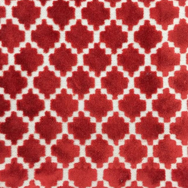 Glam Fabric Arcade Red - Velvet Upholstery Fabric