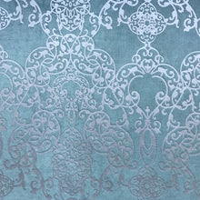 Load image into Gallery viewer, Glam Fabric Capilla Teal - Velvet Upholstery Fabric