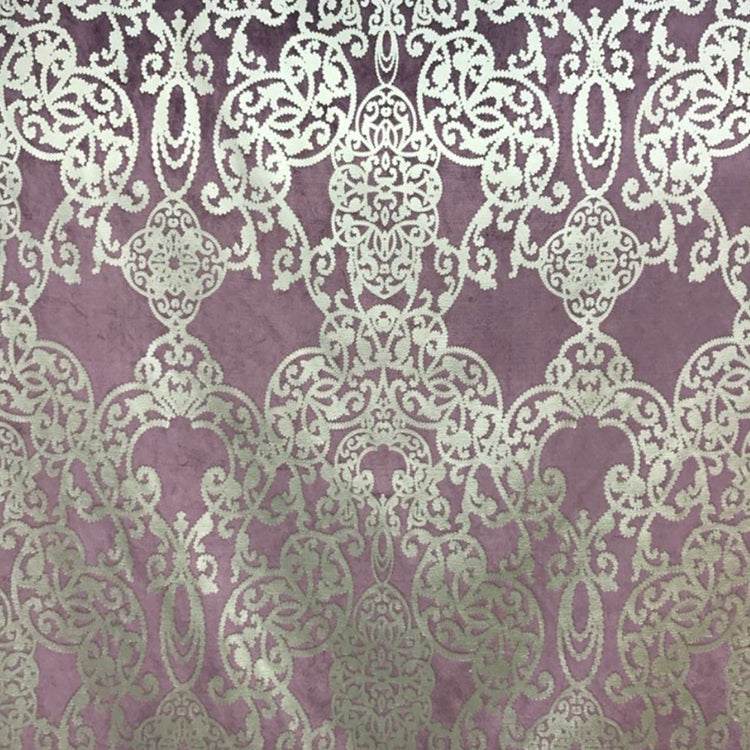 Glam Fabric Capilla Amethyst - Velvet Upholstery Fabric