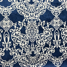 Load image into Gallery viewer, Glam Fabric Capilla Navy - Velvet Upholstery Fabric