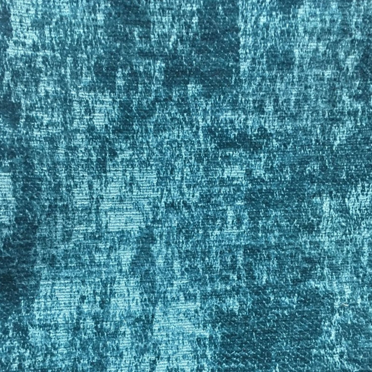 Glam Fabric Adam Turquoise - Chenille Upholstery Fabric