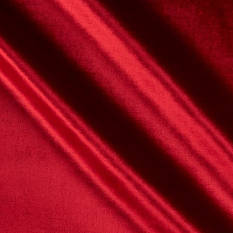 Glam Fabric Glamour Crimson - Velvet Upholstery Fabric